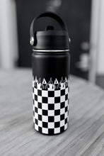 Load image into Gallery viewer, Checker Flame 16 Oz Water Bottle