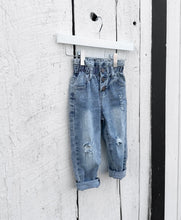 Load image into Gallery viewer, Paperbag Waist Denim - Light Wash