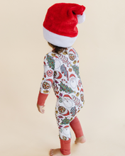 Load image into Gallery viewer, Bamboo Zip Romper | Retro Christmas