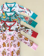 Load image into Gallery viewer, Bamboo Zip Romper | Gingerbread Cookies