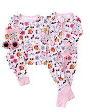 Load image into Gallery viewer, Bamboo Zip Romper | Retro Ghost