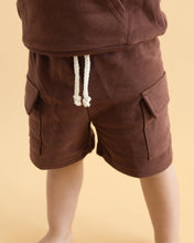 Load image into Gallery viewer, Terry Cargo Shorts Set | Chocolate