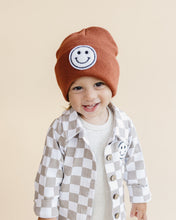 Load image into Gallery viewer, Cotton Shacket | Smiley Checkered Latte
