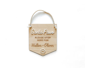 Santa Paws Stop Here Sign