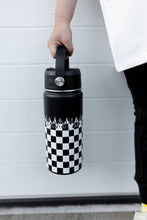 Load image into Gallery viewer, Checker Flame 16 Oz Water Bottle