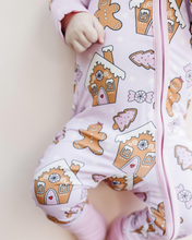 Load image into Gallery viewer, Bamboo Zip Romper | Gingerbread Cookies