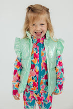 Load image into Gallery viewer, Mint Iridescent Puffer Vest