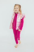Load image into Gallery viewer, Pink Iridescent Puffer Vest