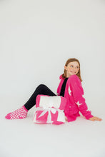 Load image into Gallery viewer, Bright Pink Checker Cozy Socks
