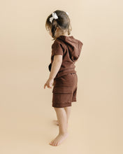 Load image into Gallery viewer, Terry Cargo Shorts Set | Chocolate