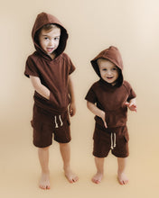 Load image into Gallery viewer, Terry Cargo Shorts Set | Chocolate
