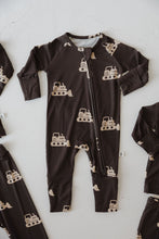 Load image into Gallery viewer, Bamboo Zip Pajamas | Bulldozer