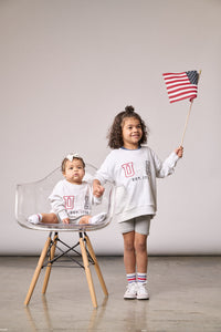 USA Lightweight Crewneck - Heather Grey