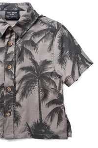 Palm Print Button Up