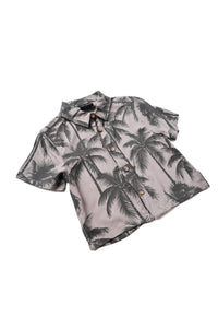 Palm Print Button Up