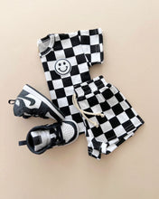 Load image into Gallery viewer, Checkered Shorts Set | Black