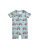 Load image into Gallery viewer, Bamboo Shorty Romper | Retro Beach