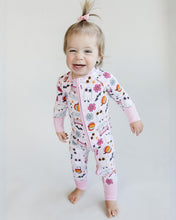 Load image into Gallery viewer, Bamboo Zip Romper | Retro Ghost