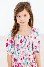 Load image into Gallery viewer, Dots &amp; Daisies Smocked Ruffle Dress