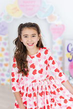 Load image into Gallery viewer, Be Mine 3/4 Sleeve Pocket Twirl Dress