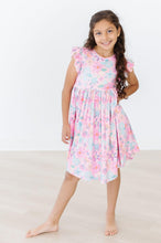 Load image into Gallery viewer, Beachy Blooms Flutter Sleeve Twirl Dress