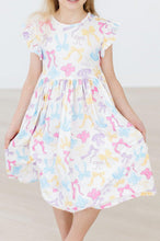 Load image into Gallery viewer, Bow-tastic Flutter Sleeve Twirl Dress