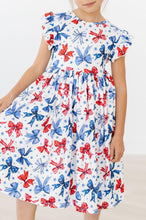 Load image into Gallery viewer, Born to Sparkle Flutter Sleeve Twirl Dress