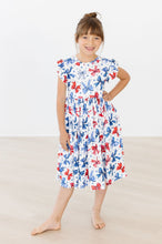 Load image into Gallery viewer, Born to Sparkle Flutter Sleeve Twirl Dress