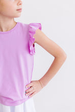Load image into Gallery viewer, Bright Lilac S/S Ruffle Tee