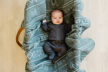 Load image into Gallery viewer, Charcoal Organic Cotton Ribbed Zipper