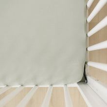 Load image into Gallery viewer, Sage Bamboo Stretch Crib Sheet