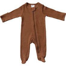 Load image into Gallery viewer, Rust Organic Cotton Ribbed Zipper