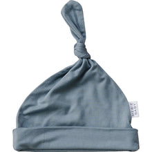 Load image into Gallery viewer, Dusty Blue Bamboo Newborn Knot Hat