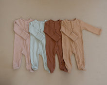 Load image into Gallery viewer, Pale Pink Organic Cotton Ribbed Zipper