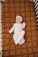 Load image into Gallery viewer, Mustard Mudcloth Crib Sheet