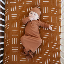Load image into Gallery viewer, Mustard Mudcloth Crib Sheet
