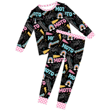 Load image into Gallery viewer, Moto Girl 2 Piece Pajamas