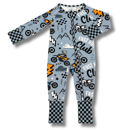 Fast Kids Club Zip Up Pajamas