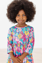 Load image into Gallery viewer, Feeling Floral 3/4 Sleeve Pocket Twirl Dress