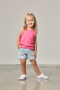 Neon Bamboo Pocket Tank - Pink