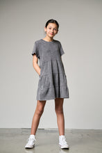 Load image into Gallery viewer, Acid Wash Waffle Dress - Black
