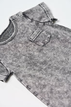 Load image into Gallery viewer, Acid Wash Shortie Romper - Black