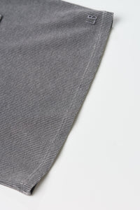 Acid Wash Ribbed Tank - Black