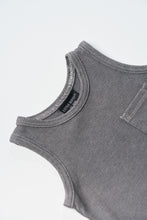 Load image into Gallery viewer, Acid Wash Ribbed Tank - Black