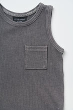 Load image into Gallery viewer, Acid Wash Ribbed Tank - Black
