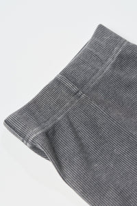 Acid Wash Ribbed Short - Black