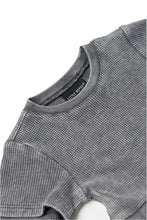 Load image into Gallery viewer, Acid Wash Waffle Dress - Black