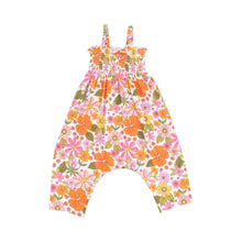 Load image into Gallery viewer, Tie Strap Smocked Romper - Boho Beachy Floral