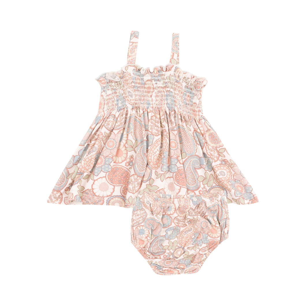 Smocked Top & Bloomer - Folk Paisley