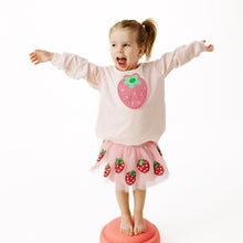 Load image into Gallery viewer, Tutu Skirt - Strawberry Swiss Dot